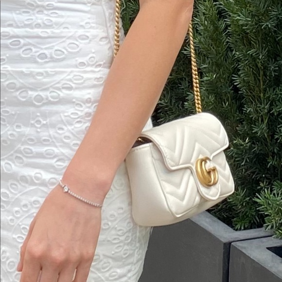 ***SOLD**** Brand new GG Marmont matelassé leather super mini bag - Picture 1 of 10